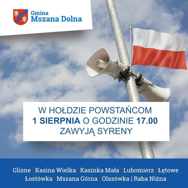 miniaturka dla wpisu o tytule: Trening systemu alarmowego i sygnał upamiętniający 81. rocznicę Powstania Warszawskiego
